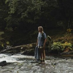 Warm Blue Bath Towel -Piglet in Bed Store Piglet in Bed Terry Cotton Bath Sheet Warm Blue Lifestyle 5