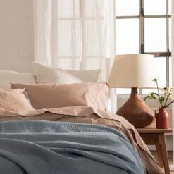 Cafe Au Lait Washed Cotton Percale Flat Sheet 11 Cafe Au Lait Washed Cotton Percale Flat Sheet -Piglet in Bed Store Piglet in Bed Washed Cotton Bedding Cafe au Lait Lifestyle 2 20211896 0b12 45ef a56f a3780885172f