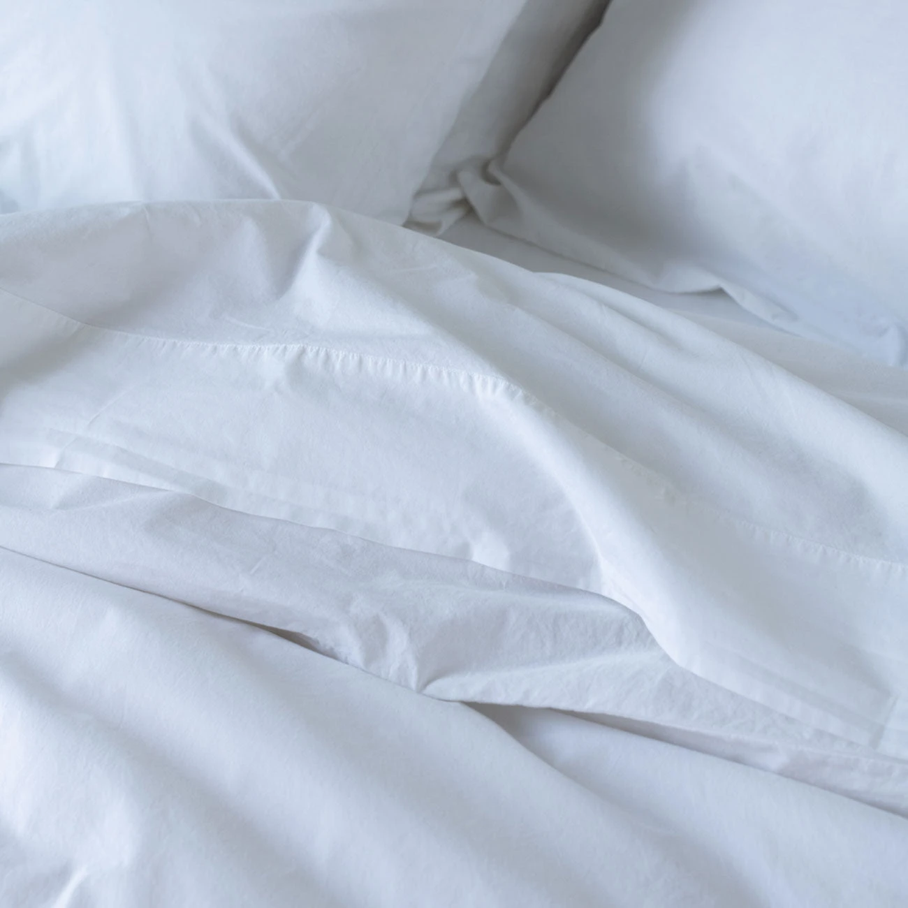 White Washed Cotton Percale Duvet Cover 6 White Washed Cotton Percale Duvet Cover - Image 4