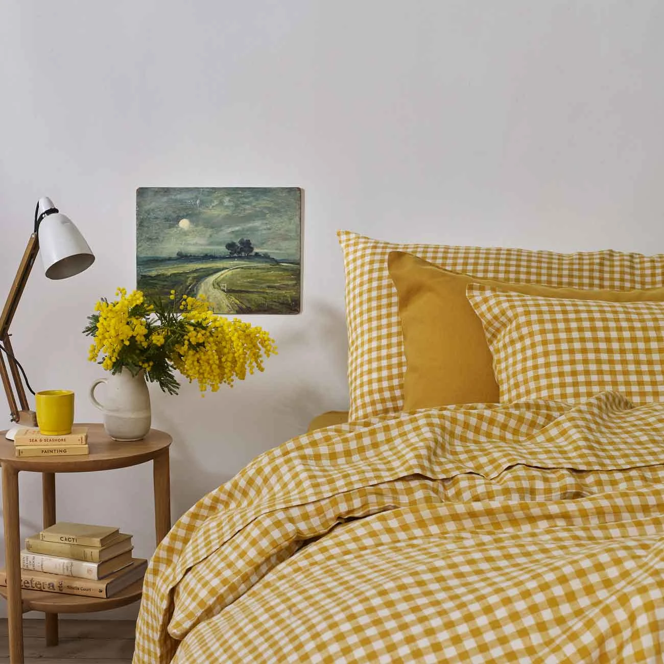 Honey Gingham Linen Pillowcase (Pair) 3 Honey Gingham Linen Pillowcase (Pair)
