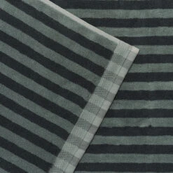 Pine Green Pembroke Stripe Cotton Bath Mat 11 Pine Green Pembroke Stripe Cotton Bath Mat -Piglet in Bed Store PigletinBed BathroomCollection PembrokeStripeCottonBathMat PineGreen 3 GreyBG