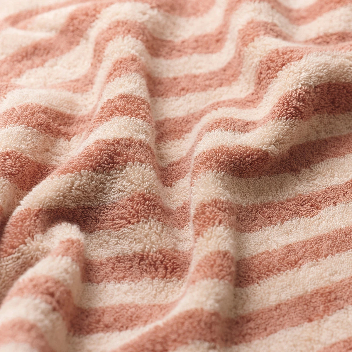 Sand Shell Pembroke Stripe Cotton Bath Towel 4 Sand Shell Pembroke Stripe Cotton Bath Towel - Image 2