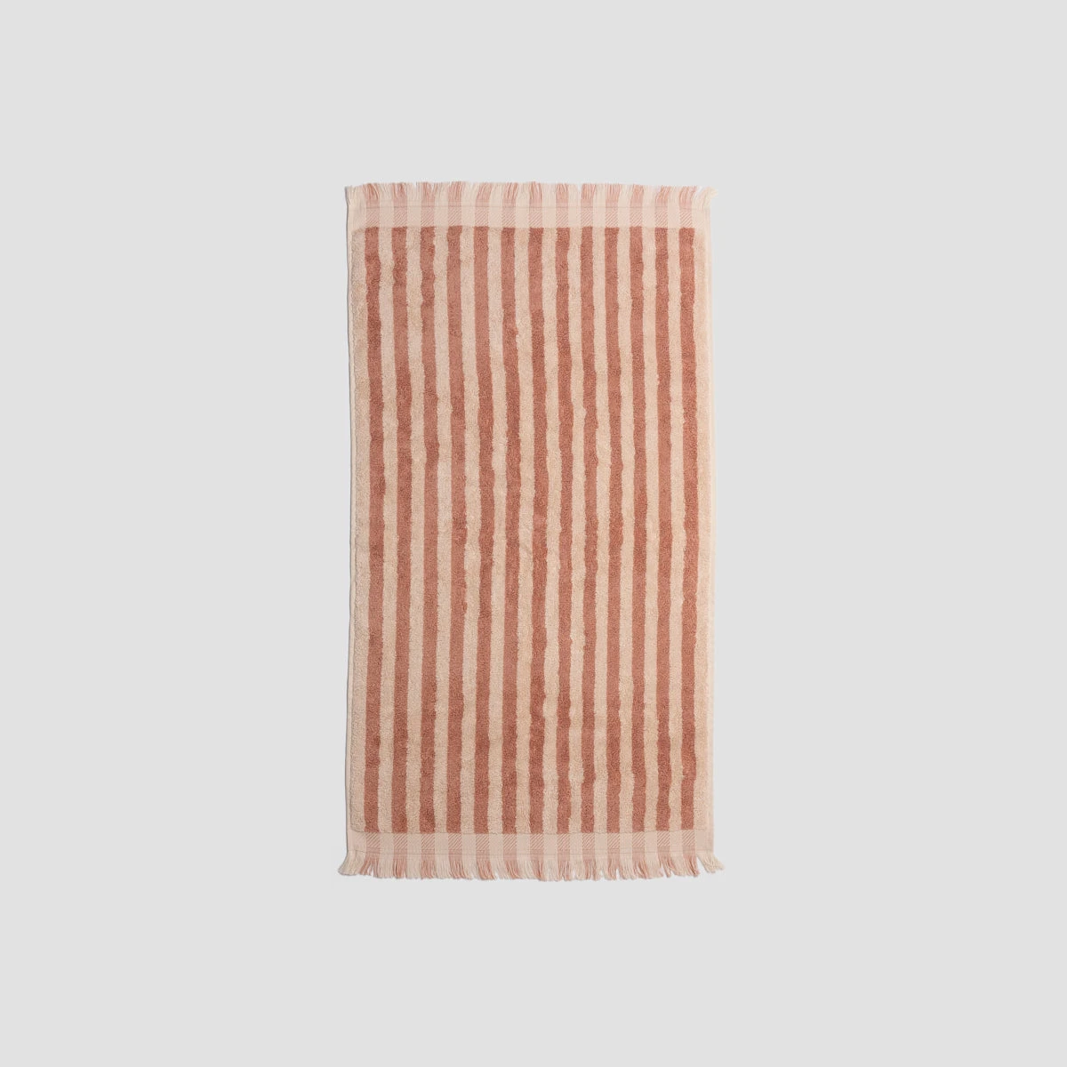 Sand Shell Pembroke Stripe Cotton Hand Towel 7 Sand Shell Pembroke Stripe Cotton Hand Towel - Image 5