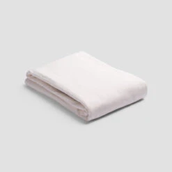 Alabaster Brushed Cotton Flat Sheet -Piglet in Bed Store PigletinBed BrushedCottonBedding FlatSheet Alabaster 1 GreyBG