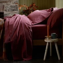 Piglet in Bed Store 14 Thistle Brushed Cotton Flat Sheet