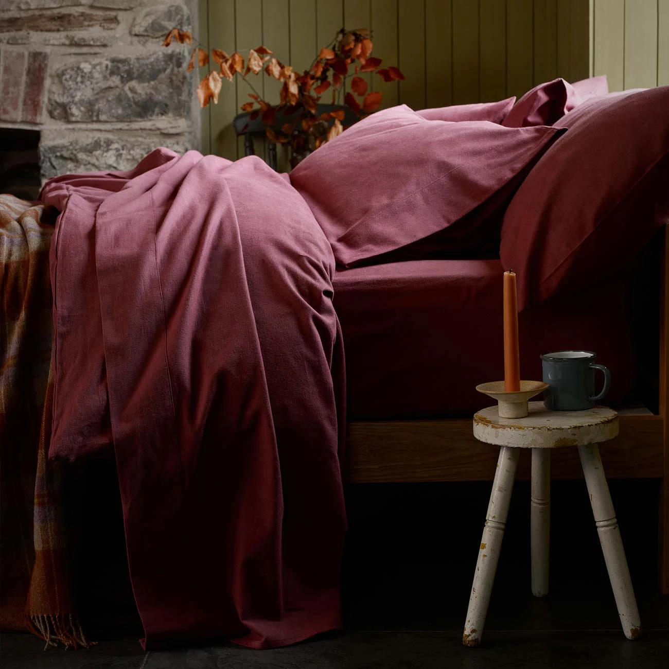 Thistle Brushed Cotton Flat Sheet 3 Thistle Brushed Cotton Flat Sheet