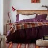 Burnt Orange Check Cabin Wool Blanket -Piglet in Bed Store PigletinBed CabinWoolBlanket BurntOrange Lifestyle 1