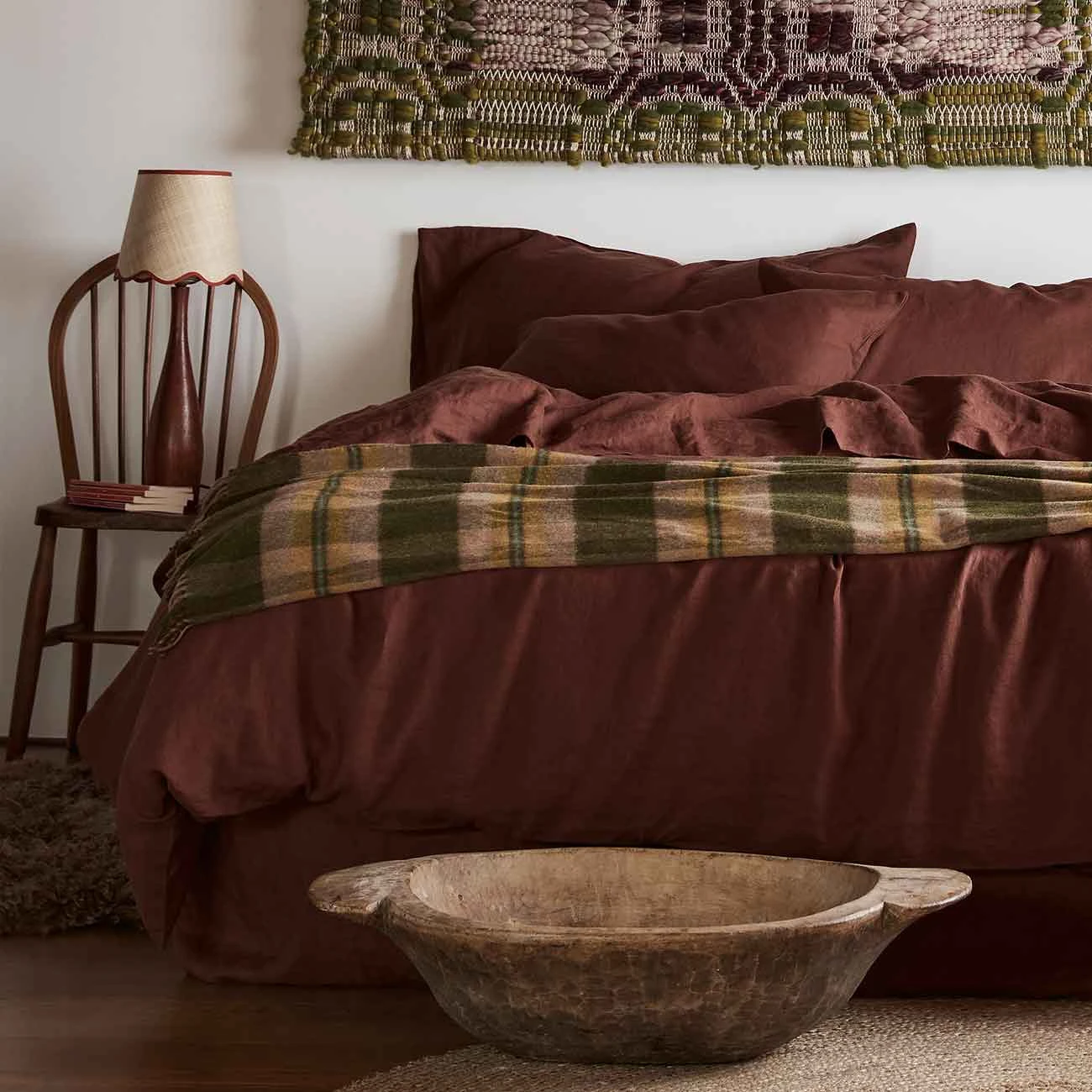 Fern Green Check Cabin Wool Blanket 3 Fern Green Check Cabin Wool Blanket