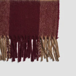 Berry Check Cabin Wool Blanket -Piglet in Bed Store PigletinBed CheckCabinWoolBlanket Berry 2 GreyBG