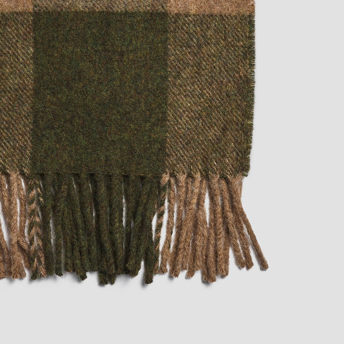 Fern Green Check Cabin Wool Blanket 5 Fern Green Check Cabin Wool Blanket - Image 3