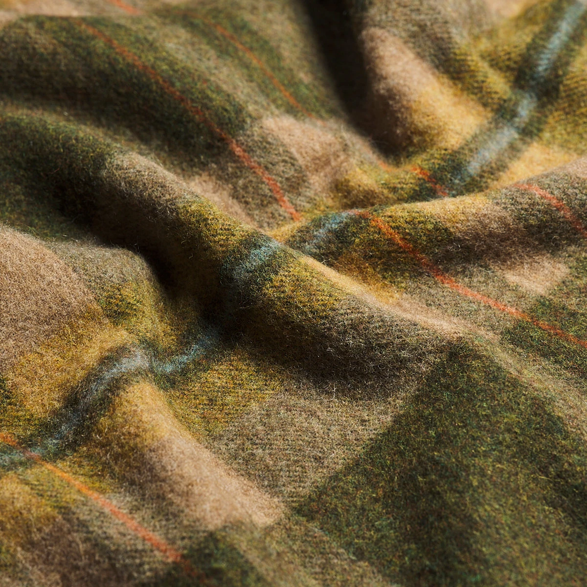 Fern Green Check Cabin Wool Blanket 4 Fern Green Check Cabin Wool Blanket - Image 2