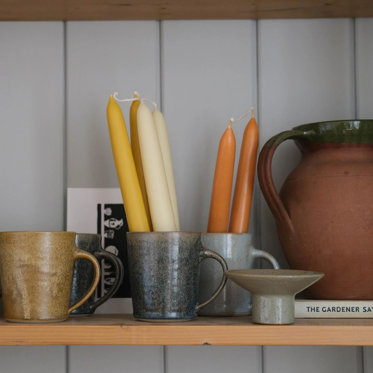 2pk Beeswax Dining Candle Mother's Milk 5 2pk Beeswax Dining Candle Mother's Milk - Image 3