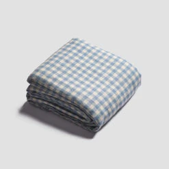 Warm Blue Gingham Linen Bedtime Bundle 15 Warm Blue Gingham Linen Bedtime Bundle -Piglet in Bed Store PigletinBed GinghamBeddingDuvetCover WarmBlue 1 greyBG 90aa3d17 bf9e 488f 8119 4c81619e2445 1