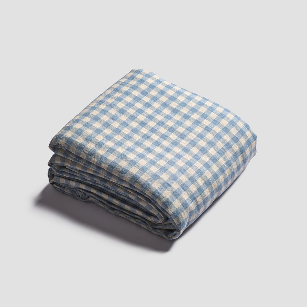 Warm Blue Gingham Linen Bedtime Bundle 6 Warm Blue Gingham Linen Bedtime Bundle - Image 4