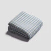 Warm Blue Gingham Linen Duvet Cover -Piglet in Bed Store PigletinBed GinghamBeddingDuvetCover WarmBlue 1 greyBG e8d670ce 8370 4891 b815 88dcc9df761e 1