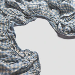 Warm Blue Gingham Linen Sheet Set 11 Warm Blue Gingham Linen Sheet Set -Piglet in Bed Store PigletinBed GinghamBeddingFittedSheet WarmBlue 2 greyBG 7b659290 8735 4021 bb2d 35a379bc6725 1