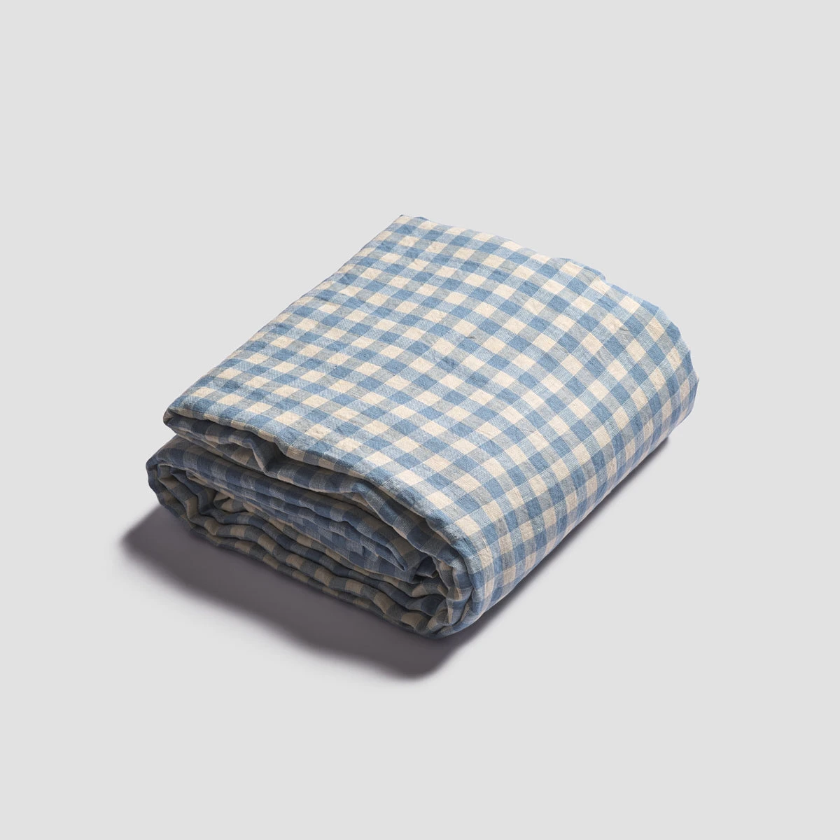 Warm Blue Gingham Linen Bedtime Bundle 8 Warm Blue Gingham Linen Bedtime Bundle - Image 6