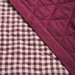 Berry Gingham Linen Quilt -Piglet in Bed Store PigletinBed GinghamCottonLinenQuilt Berry 4 GreyBG 884feb21 8342 412d bf7b b9fabfb0e9ce