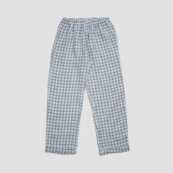 Warm Blue Gingham Linen Pyjama Trouser Set 13 Warm Blue Gingham Linen Pyjama Trouser Set -Piglet in Bed Store PigletinBed GinghamPyjamas Trousers WarmBlue 1 greybg 4db971ed 604c 495c 9c02 57b47a02bb0e