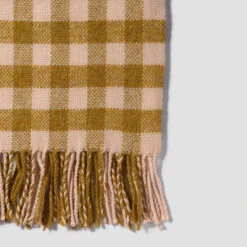 Ochre Gingham Wool Blanket 10 Ochre Gingham Wool Blanket -Piglet in Bed Store PigletinBed GinghamWoolBlanket Ochre 2 greyBG
