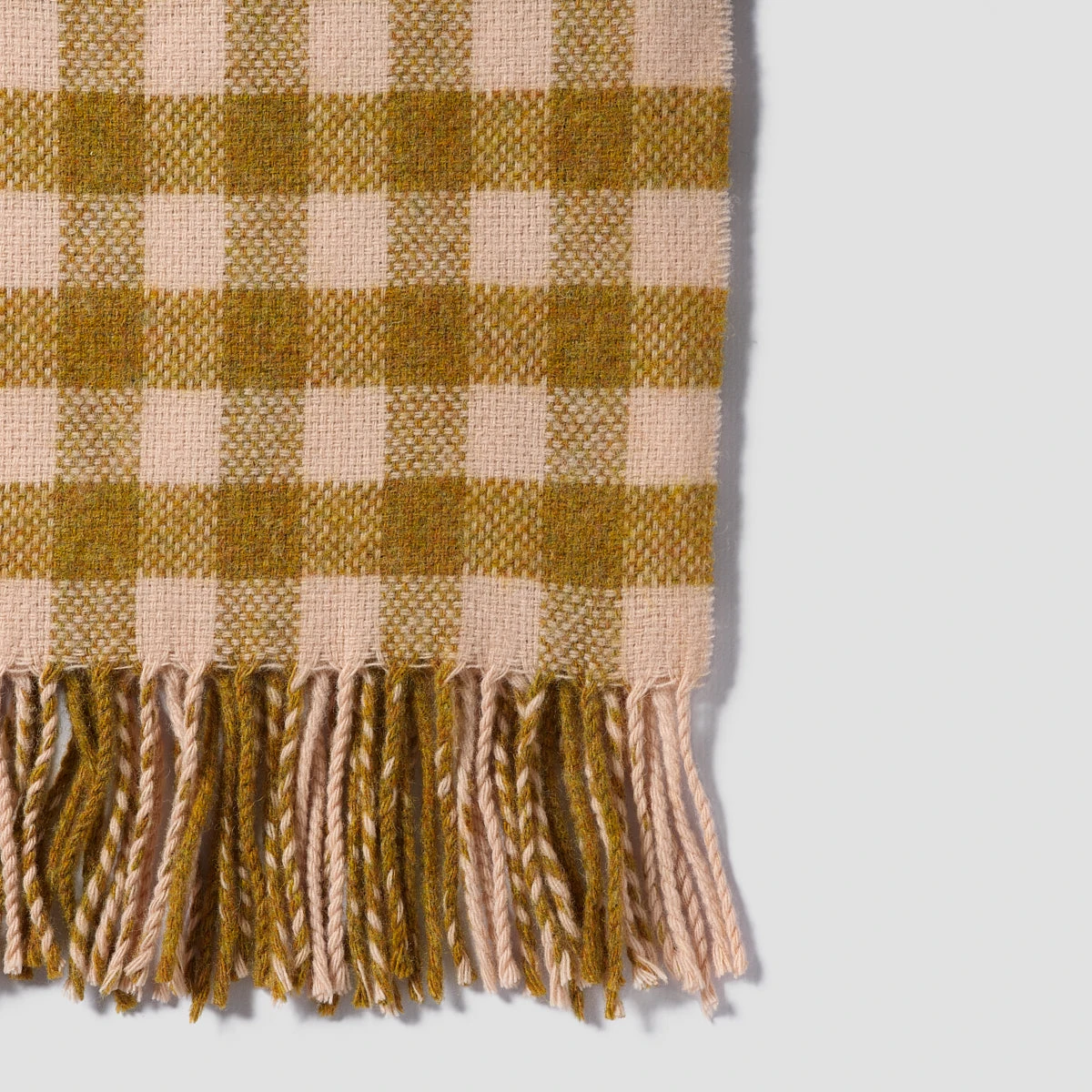Ochre Gingham Wool Blanket 5 Ochre Gingham Wool Blanket - Image 3