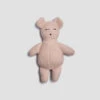 Chalk Knitted Teddy Bear 2 Chalk Knitted Teddy Bear -Piglet in Bed Store PigletinBed KidsAccessories OrganicCottonKnittedTeddyBear Chalk GreyBG