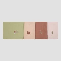 Cotton Gauze Muslin Squares Set Of 4