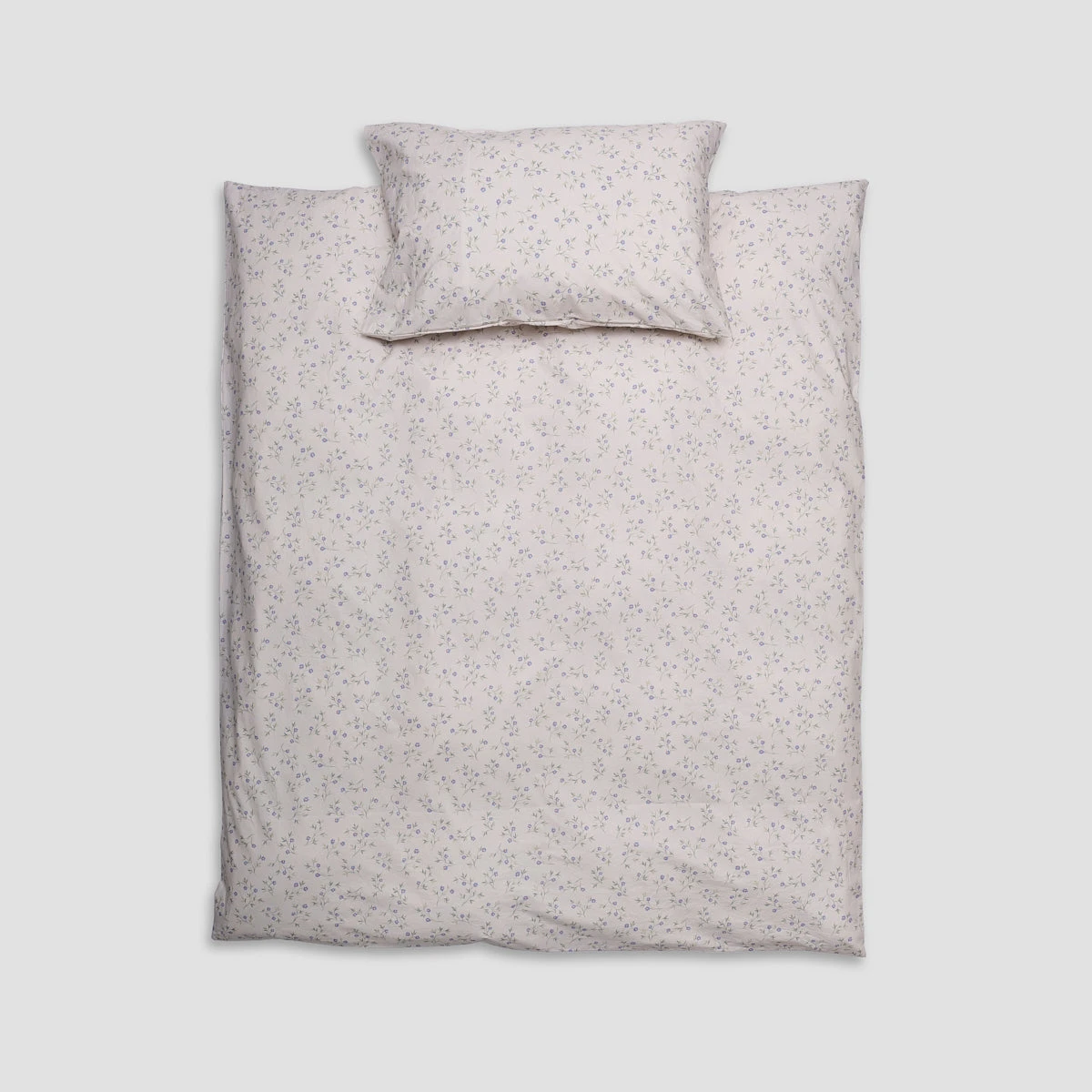 Cream Spring Sprig Kids Floral Cotton Bedding Set 6 Cream Spring Sprig Kids Floral Cotton Bedding Set - Image 4