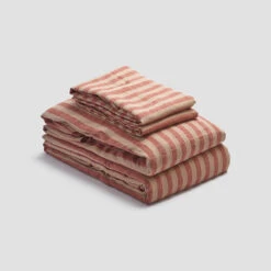 Sandstone Red Pembroke Stripe Linen Sheet Set 11 Sandstone Red Pembroke Stripe Linen Sheet Set -Piglet in Bed Store PigletinBed LinenBasicBundle SandstoneRedPembrokeStripe monocolour 66a2bd37 9bbc 4580 9bdf 049a03696b12