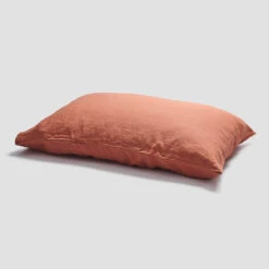 Burnt Orange Linen Sheet Set -Piglet in Bed Store PigletinBed LinenBedding Pillowcase BurntOrange 1 c12fbd45 e807 4934 acee 29d9f6c3571e