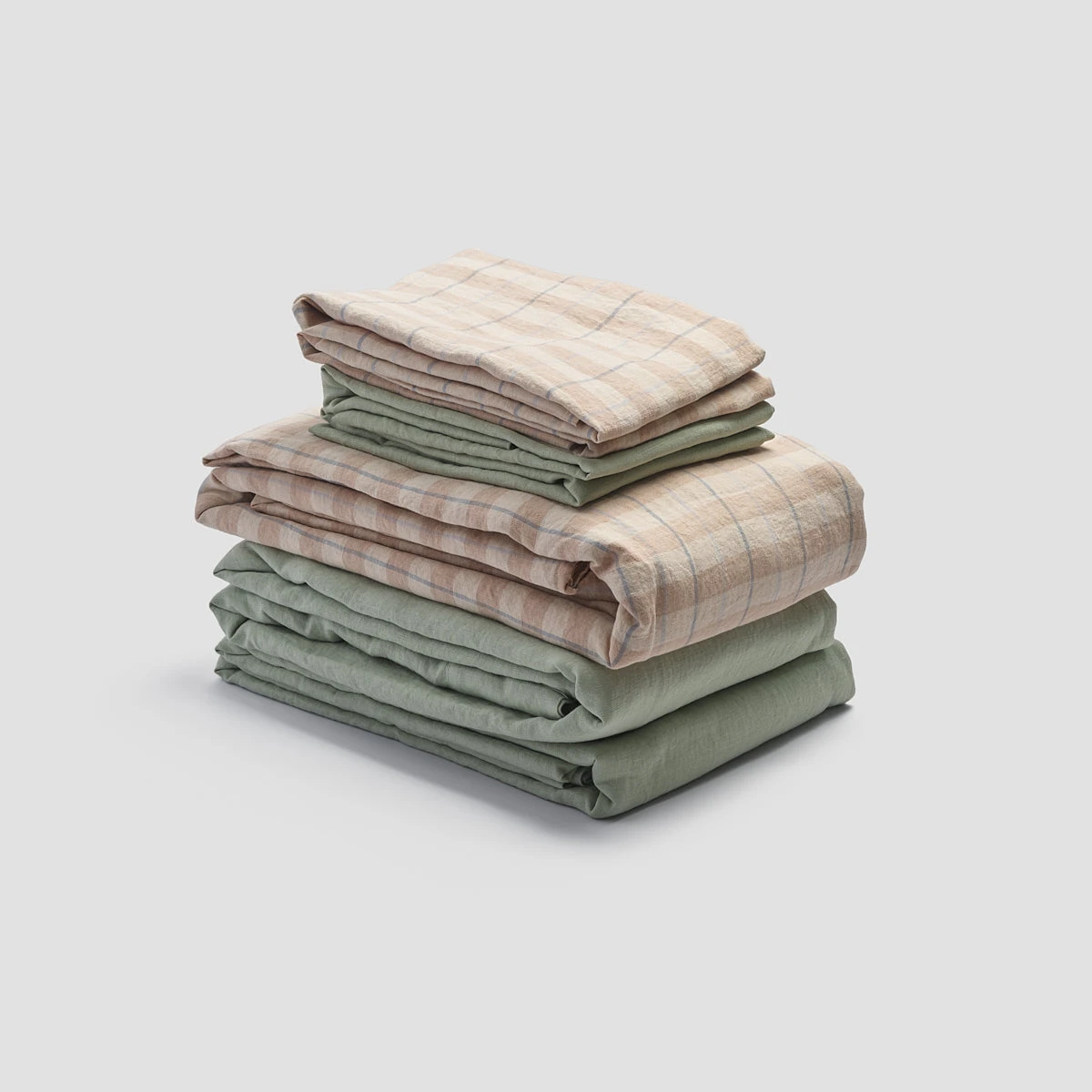 Cafe Au Lait Check Stripe Linen Bundle 5 Cafe Au Lait Check Stripe Linen Bundle - Image 3