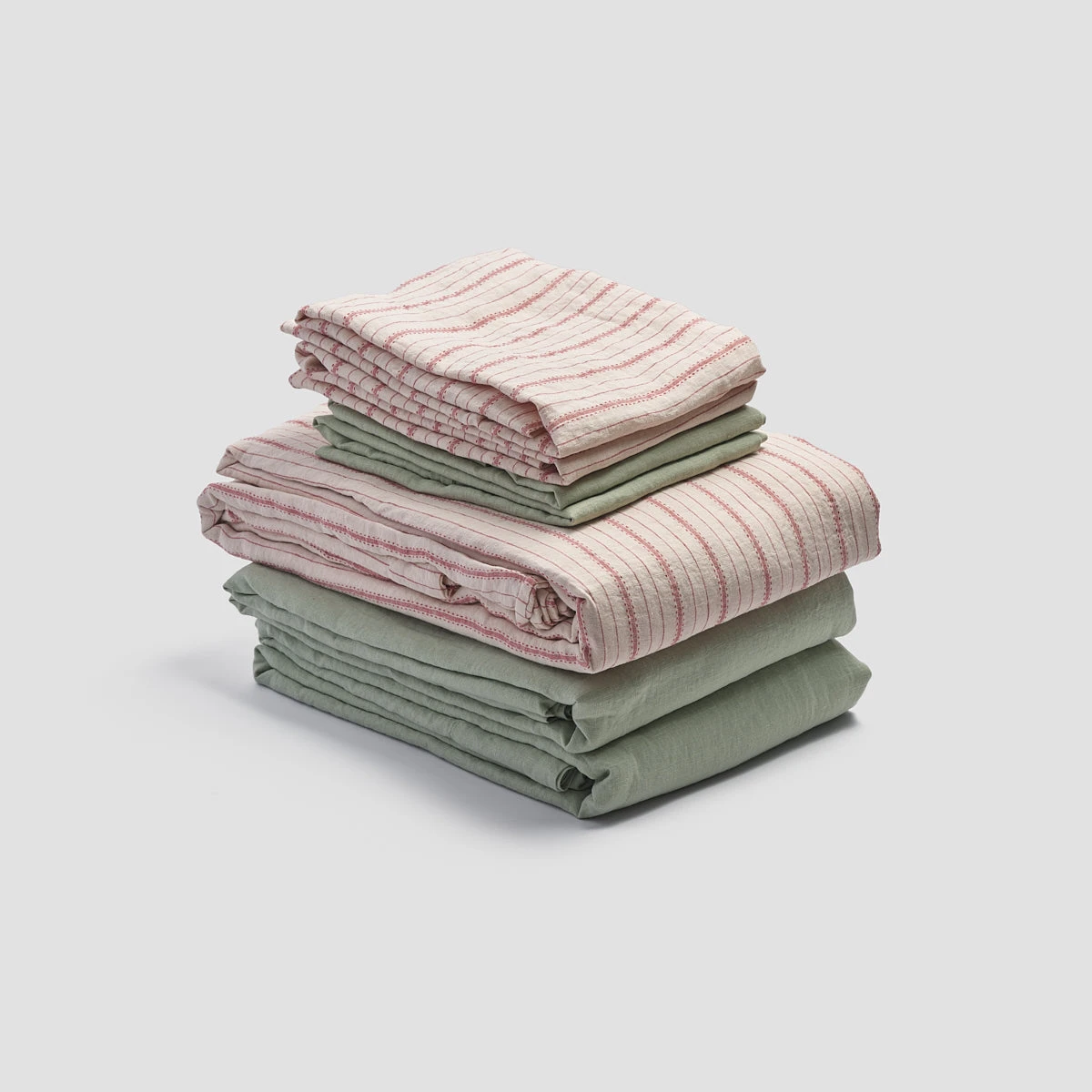 Mineral Red Ticking Stripe Linen Bundle 7 Mineral Red Ticking Stripe Linen Bundle - Image 5