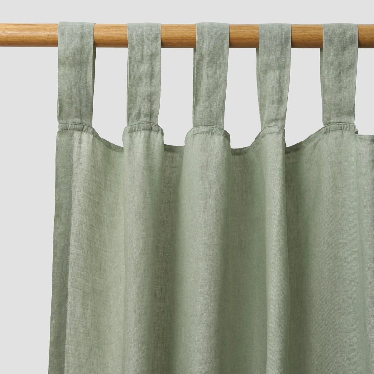 Sage Green Linen Curtains (Pair) 3 Sage Green Linen Curtains (Pair)