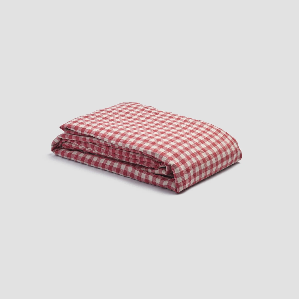 Mineral Red Gingham Linen Duvet Cover 4 Mineral Red Gingham Linen Duvet Cover - Image 2
