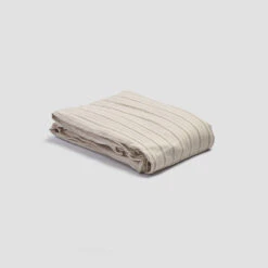 Pear Ticking Stripe Linen Bundle 19 Pear Ticking Stripe Linen Bundle -Piglet in Bed Store PigletinBed LinenDuvetCover PearTickingStripe 1 greyBG