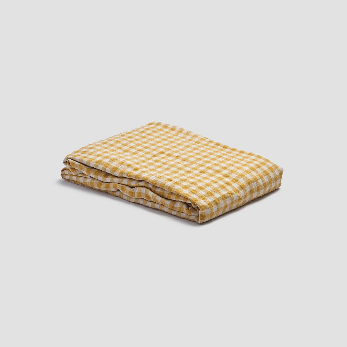 Honey Gingham Linen Sheet Set 7 Honey Gingham Linen Sheet Set - Image 5