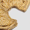 Honey Gingham Linen Fitted Sheet -Piglet in Bed Store PigletinBed LinenFittedSheet HoneyGingham 2 greyBG