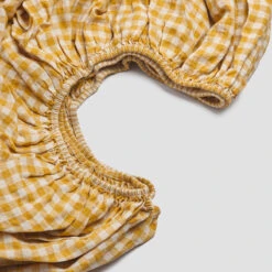 Honey Gingham Linen Sheet Set 11 Honey Gingham Linen Sheet Set -Piglet in Bed Store PigletinBed LinenFittedSheet HoneyGingham 2 greyBG 6495f197 2f26 4e05 a5ea 20aecb52e04c 1