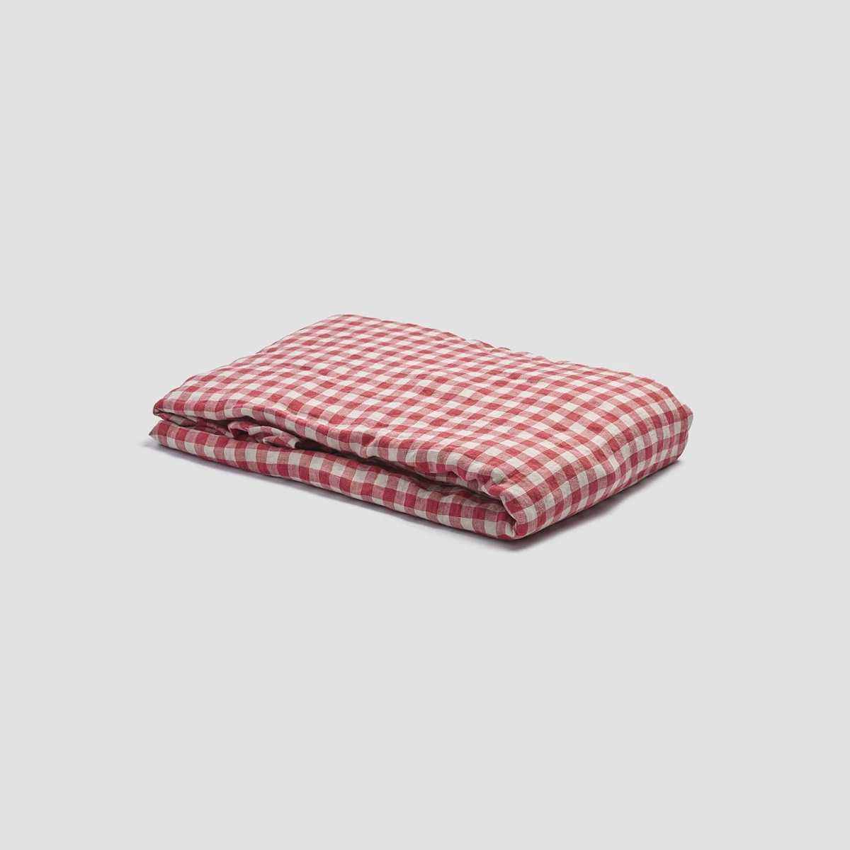 Mineral Red Gingham Linen Sheet Set 7 Mineral Red Gingham Linen Sheet Set - Image 5