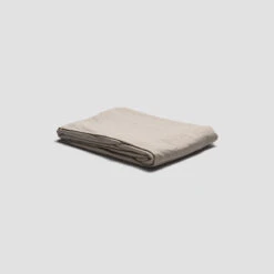 Parchment Washed Cotton Percale Fitted Sheet -Piglet in Bed Store PigletinBed LinenFittedSheet Parchment 1 GreyBG