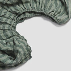 Pine Green Pembroke Stripe Linen Sheet Set -Piglet in Bed Store PigletinBed LinenFittedSheet PineGreenPembrokeStripe 2 c4fe8a07 21cc 44d1 85be 8adcc697bb70