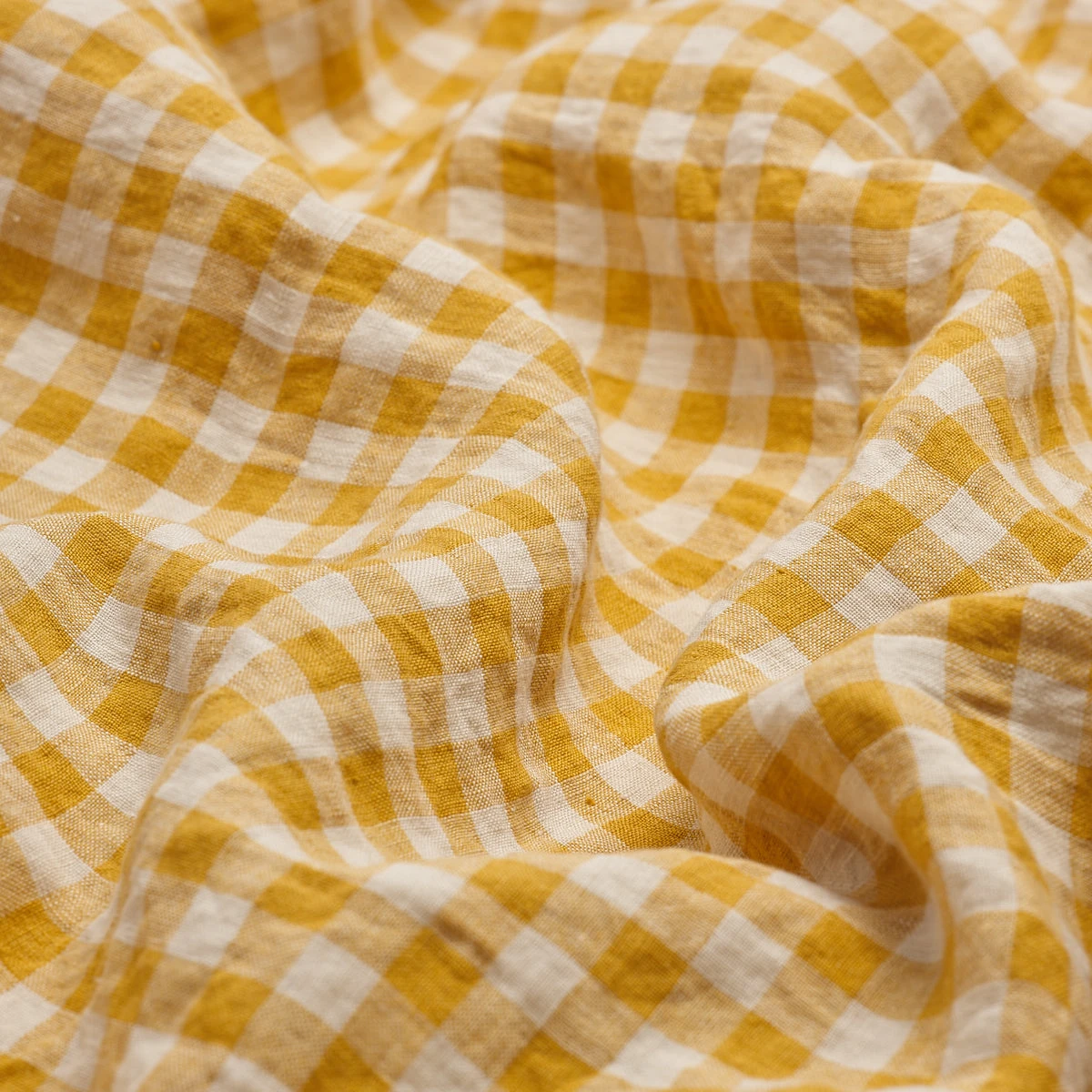 Honey Gingham Linen Pillowcase (Pair) 4 Honey Gingham Linen Pillowcase (Pair) - Image 2