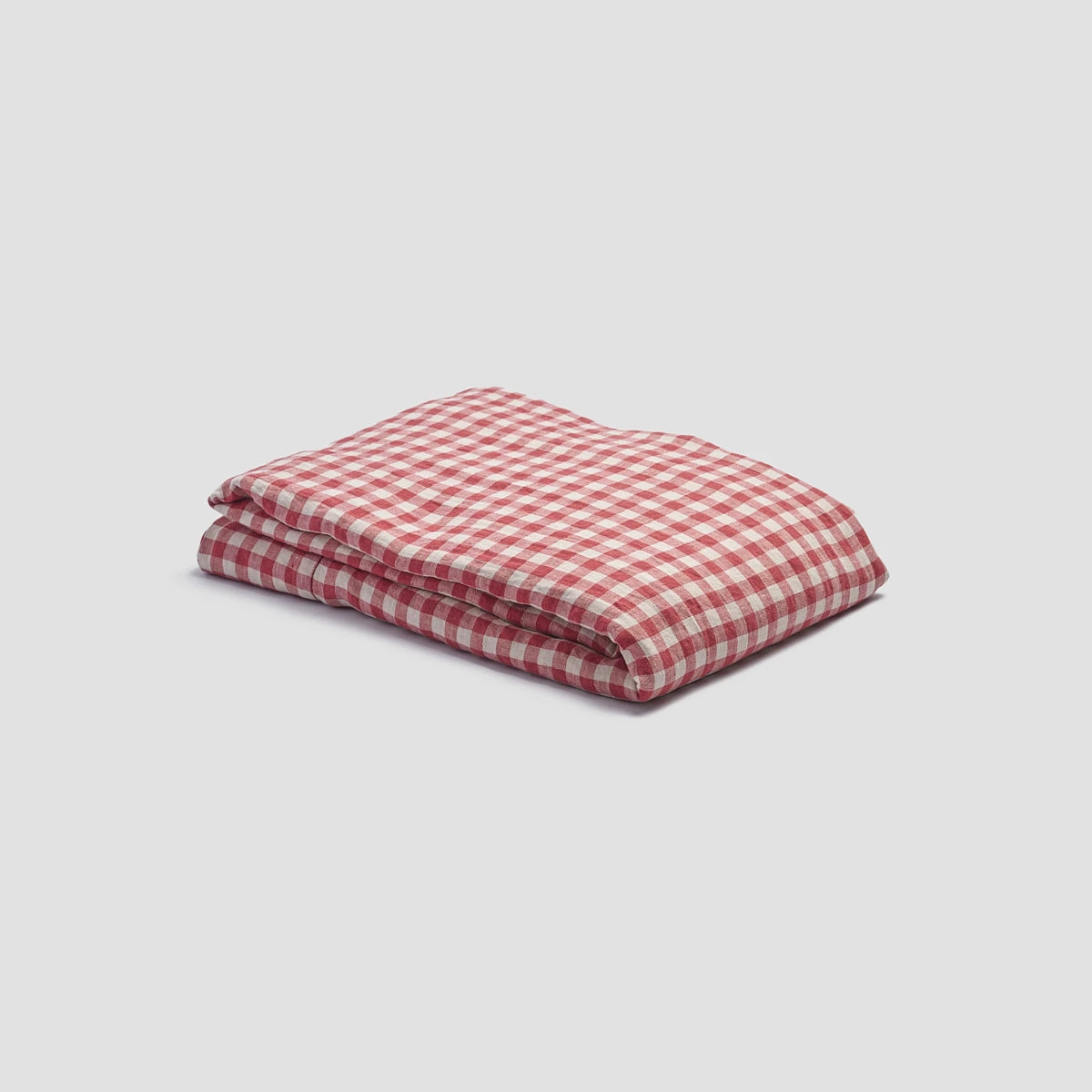 Mineral Red Gingham Linen Sheet Set 5 Mineral Red Gingham Linen Sheet Set - Image 3