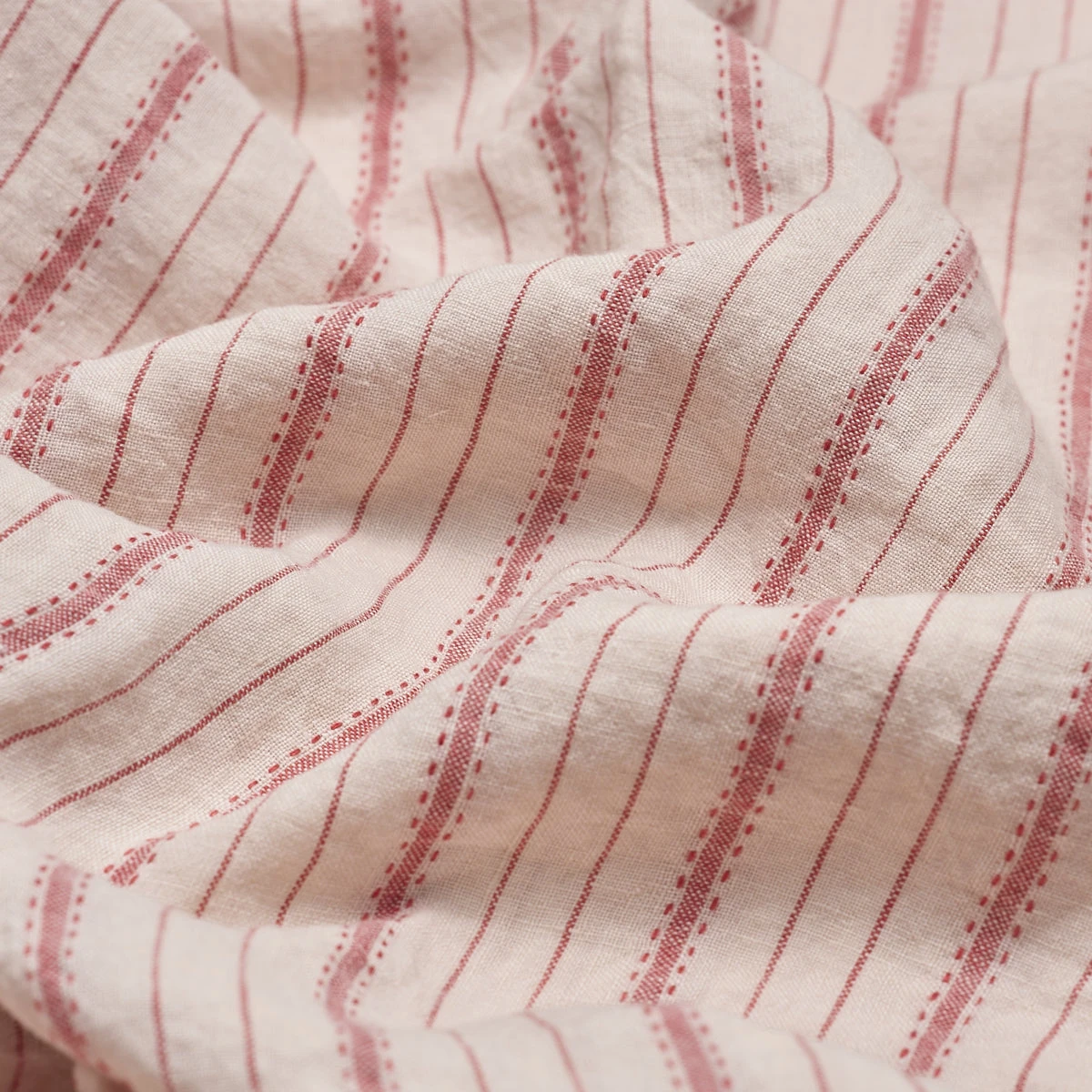 Mineral Red Ticking Stripe Linen Bundle 4 Mineral Red Ticking Stripe Linen Bundle - Image 2