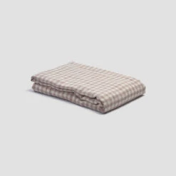 Mushroom Gingham Linen Sheet Set 11 Mushroom Gingham Linen Sheet Set -Piglet in Bed Store PigletinBed LinenFlatSheet MushroomGingham 1 greyBG 771f849b 5d65 4d7a a258 4a8a20281860
