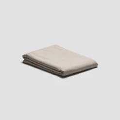 Parchment Washed Cotton Percale Flat Sheet -Piglet in Bed Store PigletinBed LinenFlatSheet Parchment 1 GreyBG