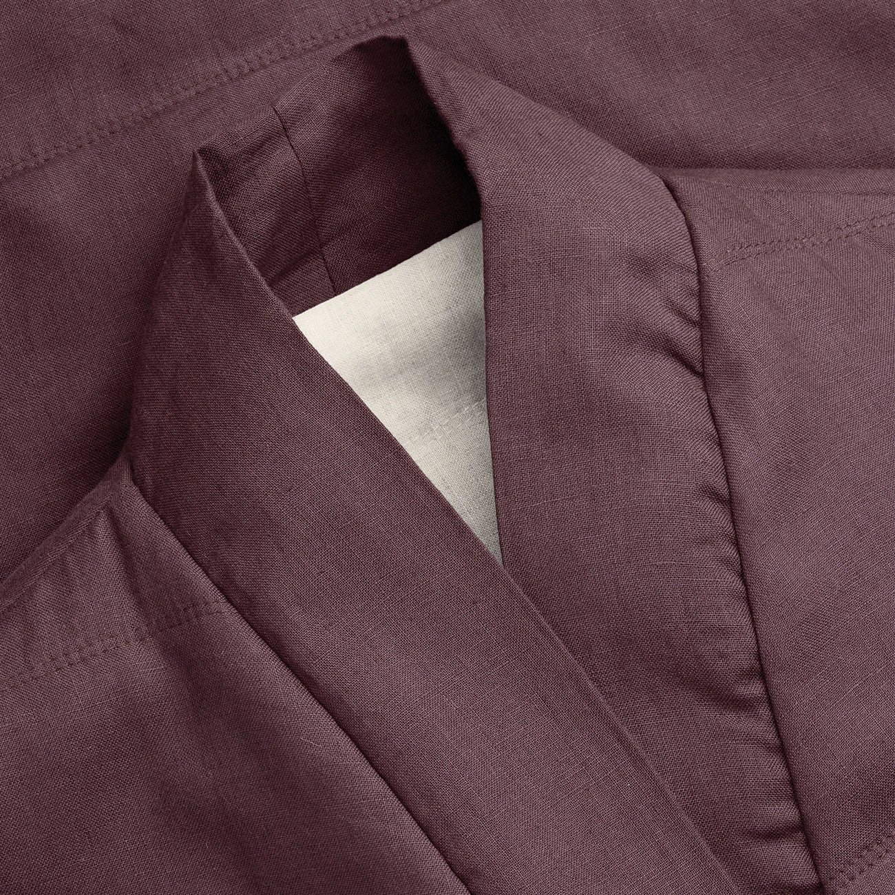 Conker Brown Linen Housecoat 6 Conker Brown Linen Housecoat - Image 4