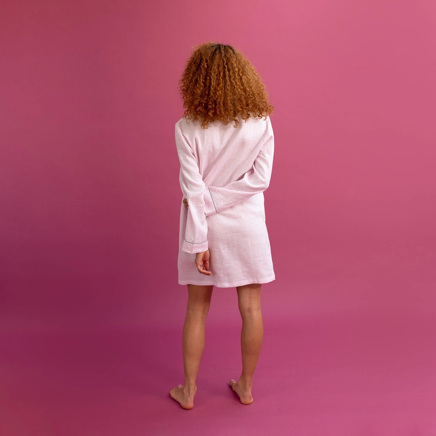 Blush Pink Linen Night Shirt 5 Blush Pink Linen Night Shirt - Image 3