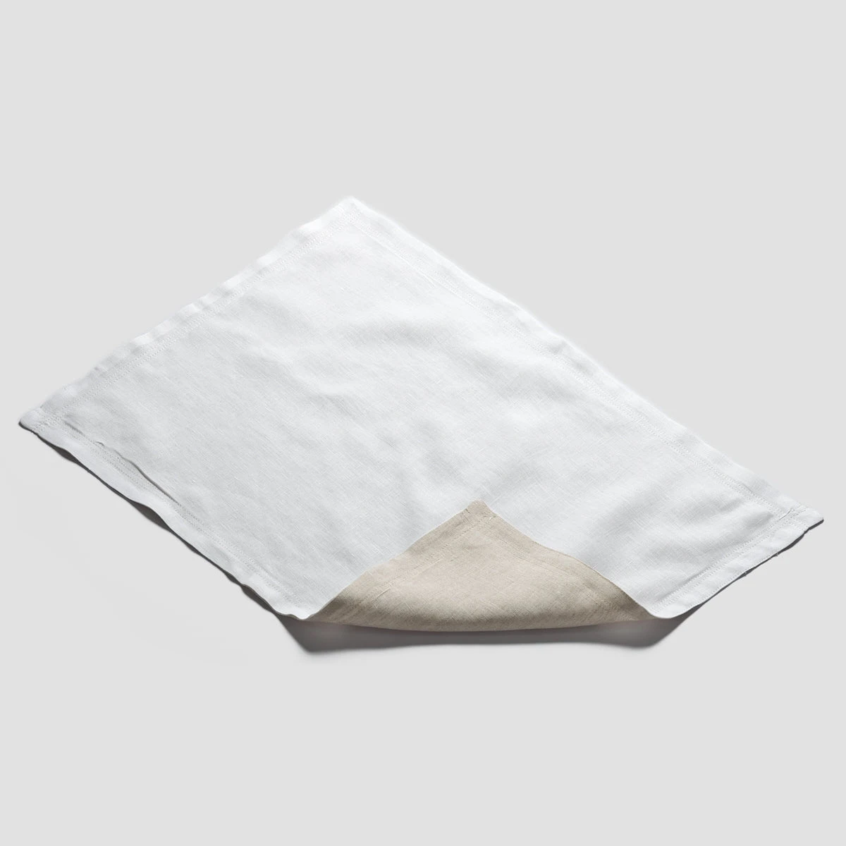White Linen Placemat Set Of 4 6 White Linen Placemat Set Of 4 - Image 4