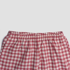 Mineral Red Gingham Pyjama Trousers -Piglet in Bed Store PigletinBed LinenPyjamaTrousers MineralRedGingham 2 greyBG 2b5a90c1 d16a 41fa 953c ed7d672dc419